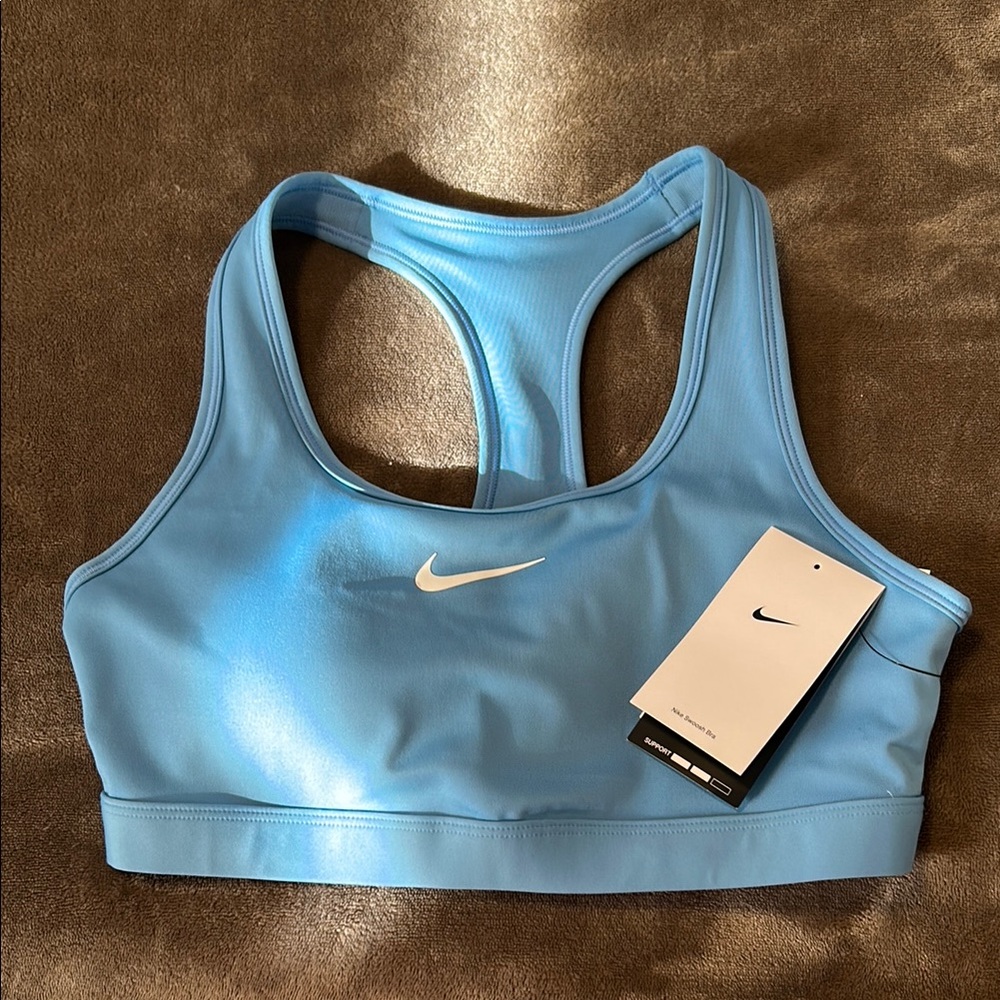 Nike Blue Sports Bra with Racerback Design